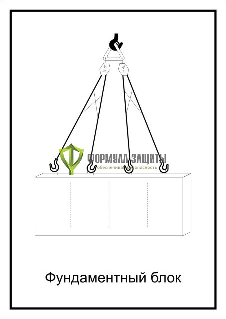 Схема «Фундаментный блок» (300х400 мм) от интернет-магазина Формула Защиты