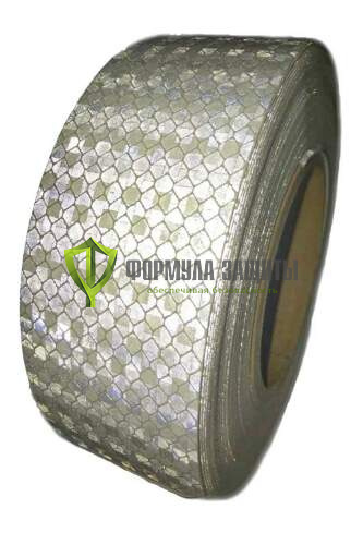 Светоотражающая самоклеящаяся алмазная лента 50х50 (белая) от интернет-магазина Формула Защиты