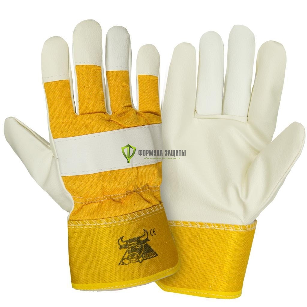 Перчатки кожаные комбинированные утеплённые "Юкон" от интернет-магазина Формула Защиты