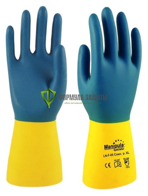 Перчатки каучуковые Manipula Союз CG-971 (LN-F-05) от интернет-магазина Формула Защиты