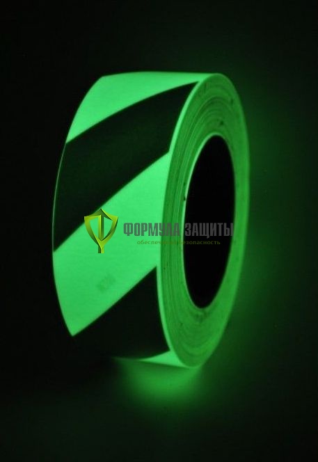Лента «Линейная разметка Наклонная полоса» 50х25 (зелёная или чёрная) от интернет-магазина Формула Защиты