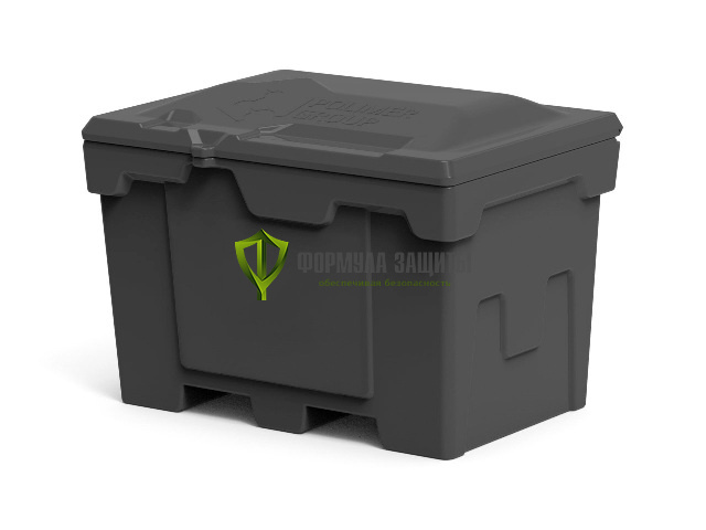 Пластиковый ящик для ветоши 0,5 м³ черный от интернет-магазина Формула Защиты