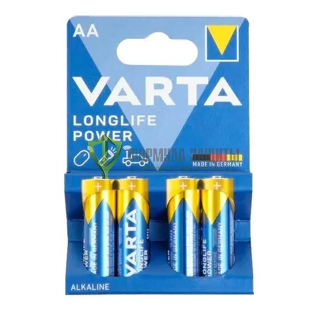 AA Батарейка VARTA Longlife power High Energy LR6 BL4 Alkaline, 4 шт. от интернет-магазина Формула Защиты