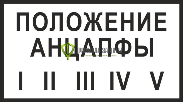 Плакат «Положение анцапфы» (пластик) от интернет-магазина Формула Защиты