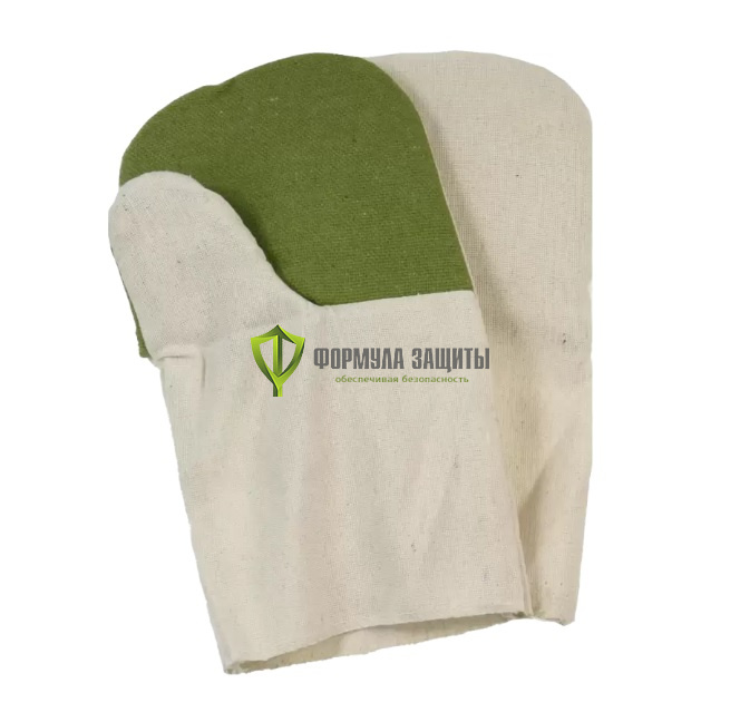 Рукавицы х/б, с брезентовым ОП наладонником антивибрационные, (р.2), ГОСТ, 480 г/м от интернет-магазина Формула Защиты