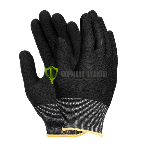 Перчатки нейлоновые без ПВХ, черные 1402 от интернет-магазина Формула Защиты