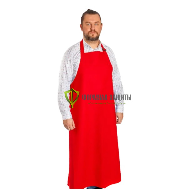Фартук влагостойкий ПВХ 115 х 90 см, красный от интернет-магазина Формула Защиты
