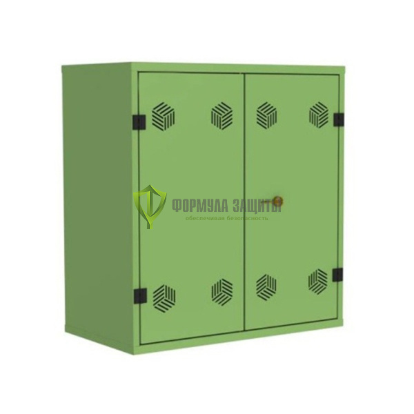 Металлический усиленный шкаф для 8 противогазов 800х730х400 с двумя дверьми от интернет-магазина Формула Защиты