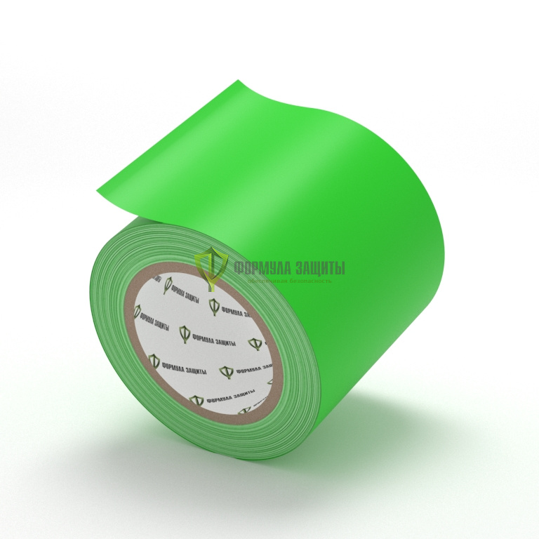 Разметочная лента ПВХ 100х33 (зелёная) от интернет-магазина Формула Защиты