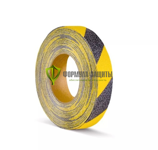 Противоскользящая бюджетная лента 25х18,3 (чёрно-жёлтая) от интернет-магазина Формула Защиты