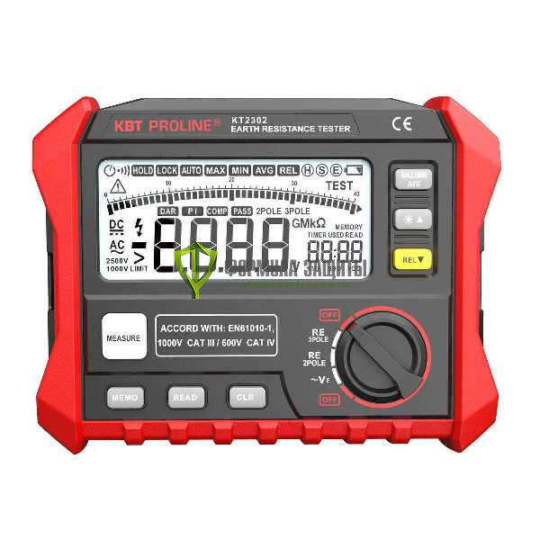 Тестер сопротивления заземления цифровой KT 2302 PROLINE от интернет-магазина Формула Защиты