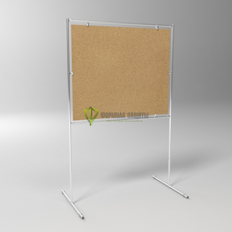 Стенд пробковый напольный (размер: 1200х1000 мм) от интернет-магазина Формула Защиты