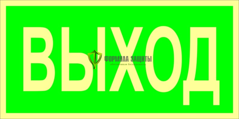 Знак ФЭС E22 «Указатель выхода» (металл) от интернет-магазина Формула Защиты