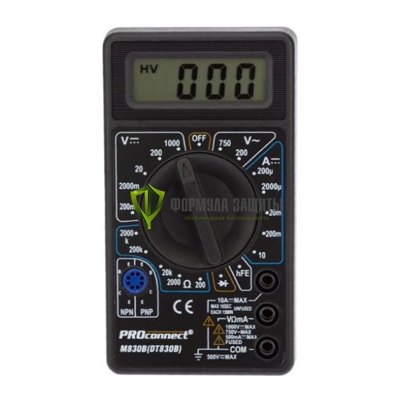 Портативный мультиметр PROconnect M830B DT830B от интернет-магазина Формула Защиты