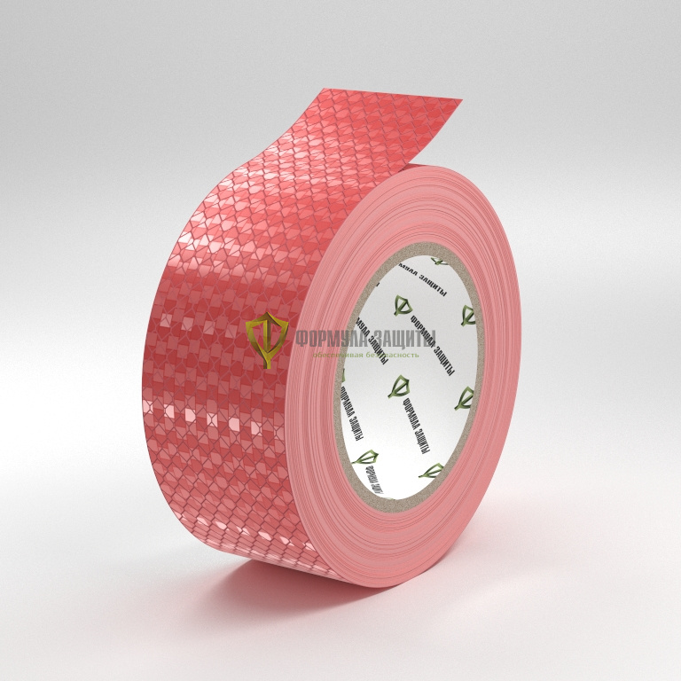Светоотражающая самоклеящаяся алмазная лента 50х50 (красная) от интернет-магазина Формула Защиты