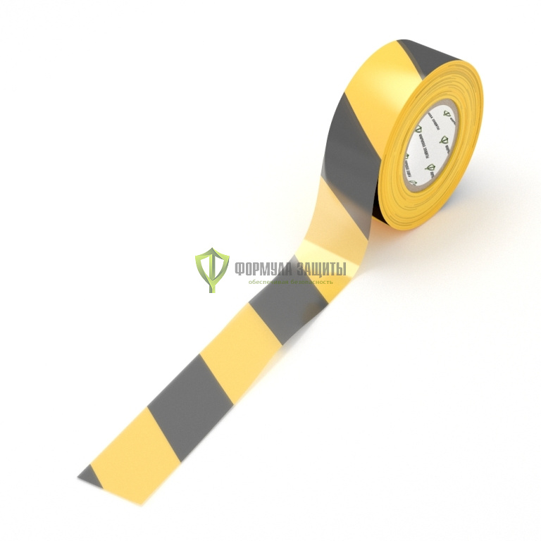 Лента оградительная 50х200 (жёлто-чёрная) от интернет-магазина Формула Защиты