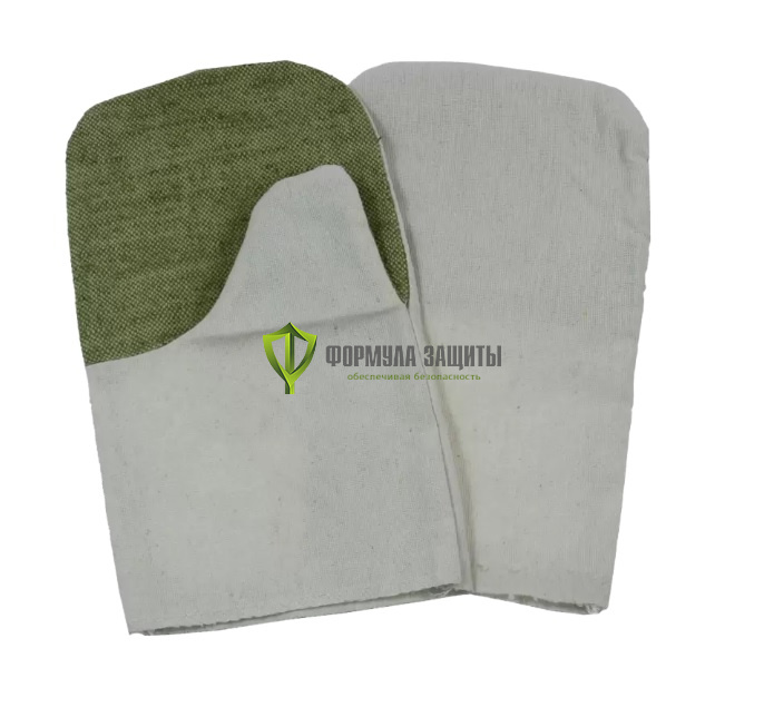 Рукавицы х/б, брезентовые с наладонником и подладонником, (р.2), ГОСТ, 480 г/м от интернет-магазина Формула Защиты