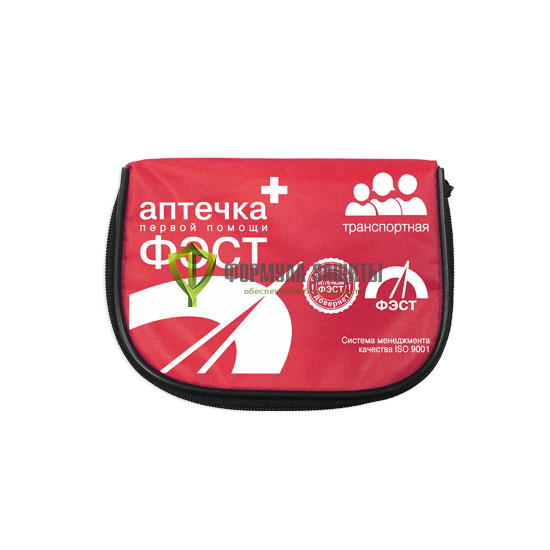 Аптечка транспортная состав №4 (текстильный футляр) от интернет-магазина Формула Защиты