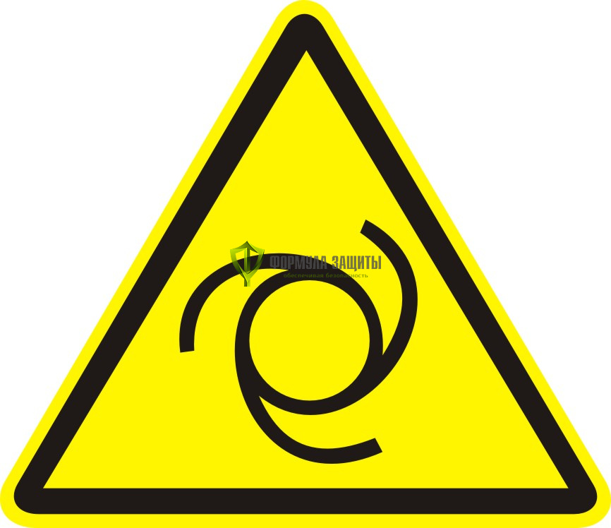 Знак W25 «Внимание. Автоматическое включение (запуск) оборудования» (металл) от интернет-магазина Формула Защиты