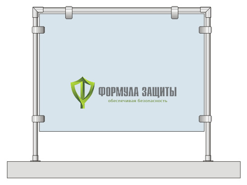Защитный экран настольный 1600х600 мм от интернет-магазина Формула Защиты