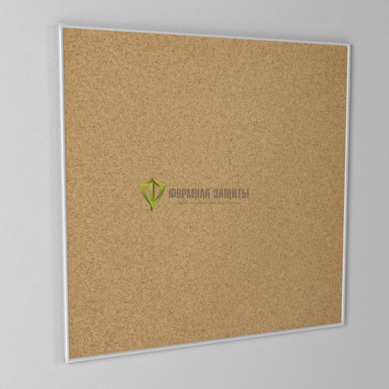 Стенд пробковый в алюминиевой рамке Nielsen (размер: 700x700 мм) от интернет-магазина Формула Защиты