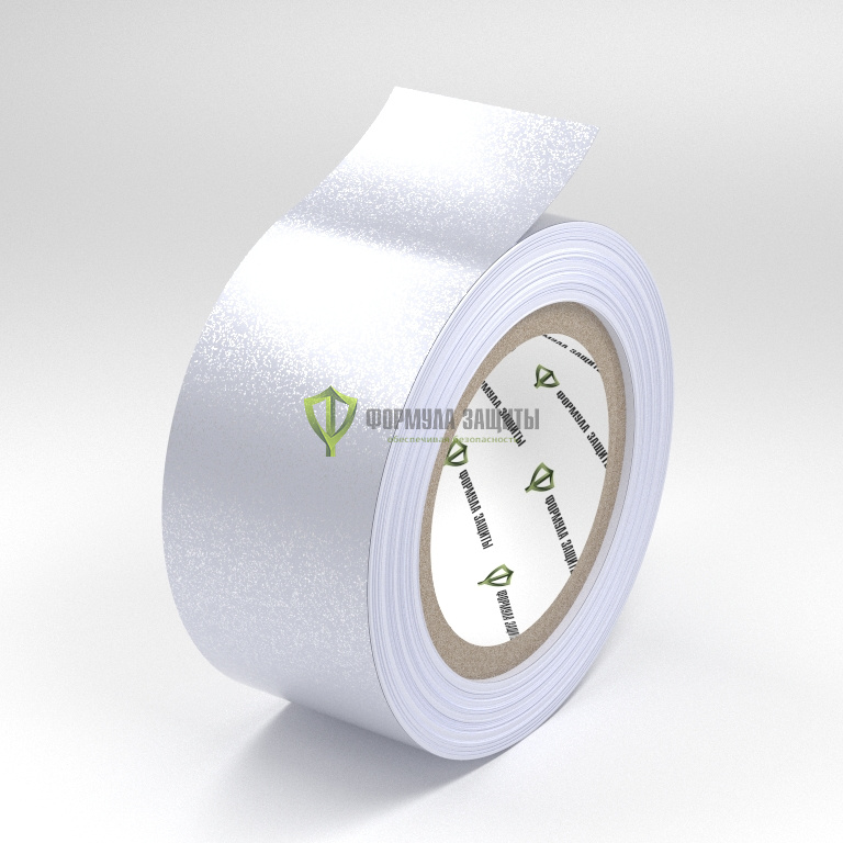 Светоотражающая самоклеящаяся лента 50х45,7 (белая) от интернет-магазина Формула Защиты
