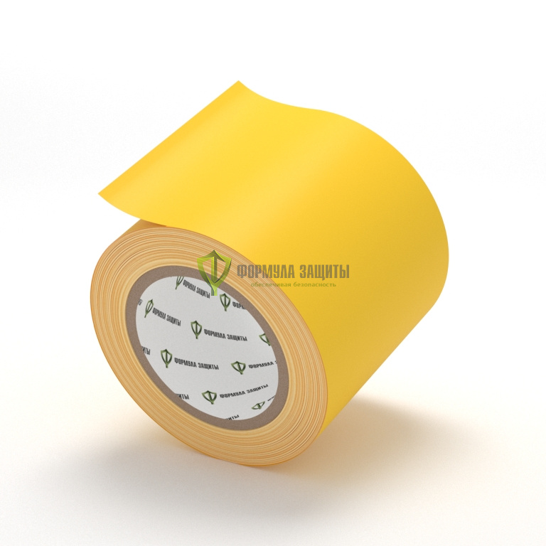 Разметочная лента ПВХ 100х33 (жёлтая) от интернет-магазина Формула Защиты