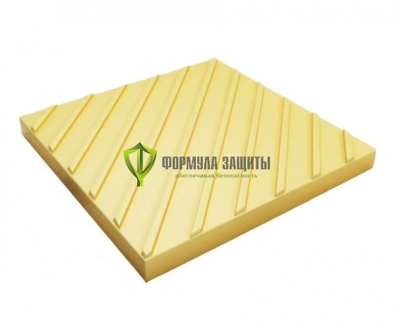 Тактильная плитка из бетона 300х300х30 мм, "диагональные рифы" от интернет-магазина Формула Защиты