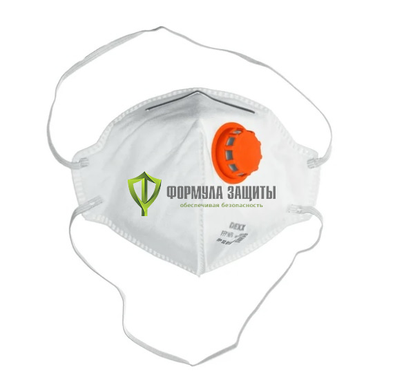 Фильтрующая противоаэрозольная многослойная полумаска с клапаном DEXX от интернет-магазина Формула Защиты