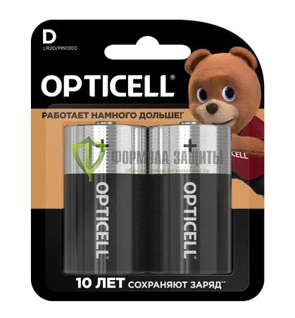 D Батарейка OPTICELL Basic LR20 от интернет-магазина Формула Защиты