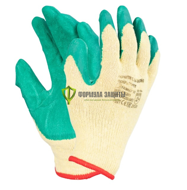 Перчатки с латексным покрытием рифлёным от интернет-магазина Формула Защиты