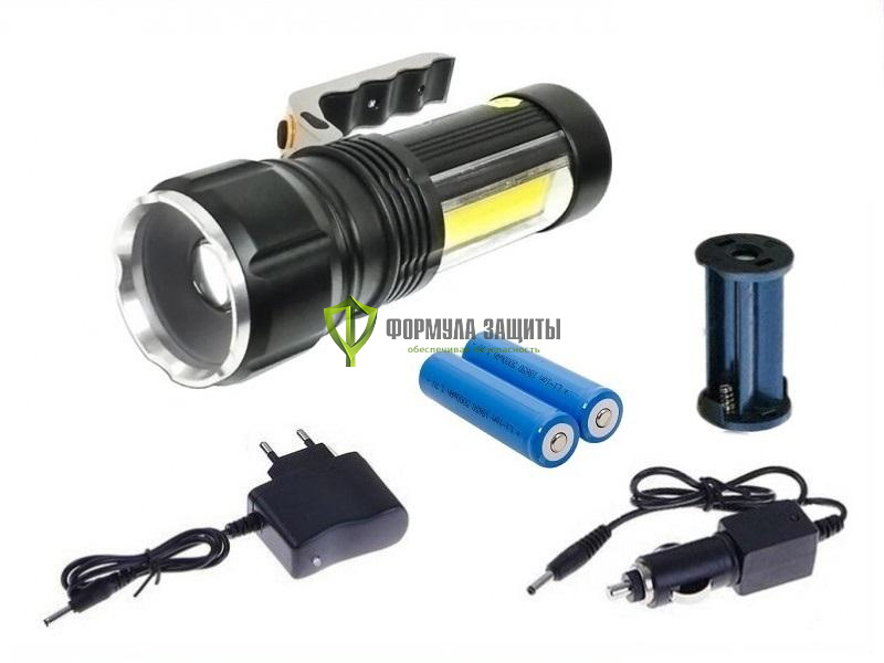 Ручной металлический фонарь YYC-622-T6 с боковым COB светильником от интернет-магазина Формула Защиты