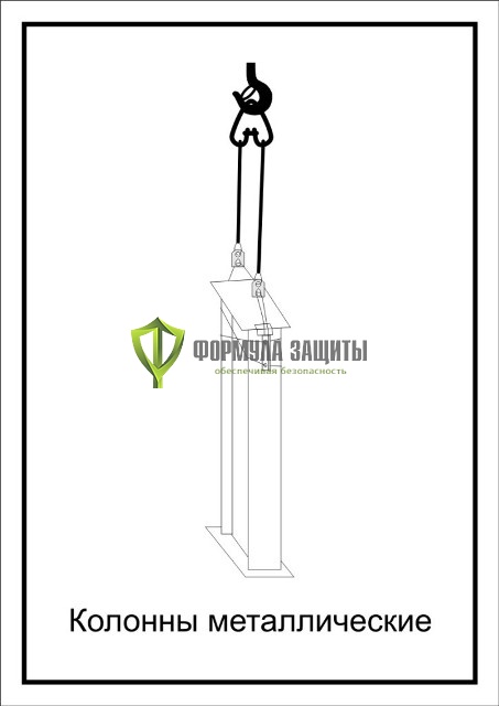 Схема «Колонны металлические» (300х400 мм) от интернет-магазина Формула Защиты