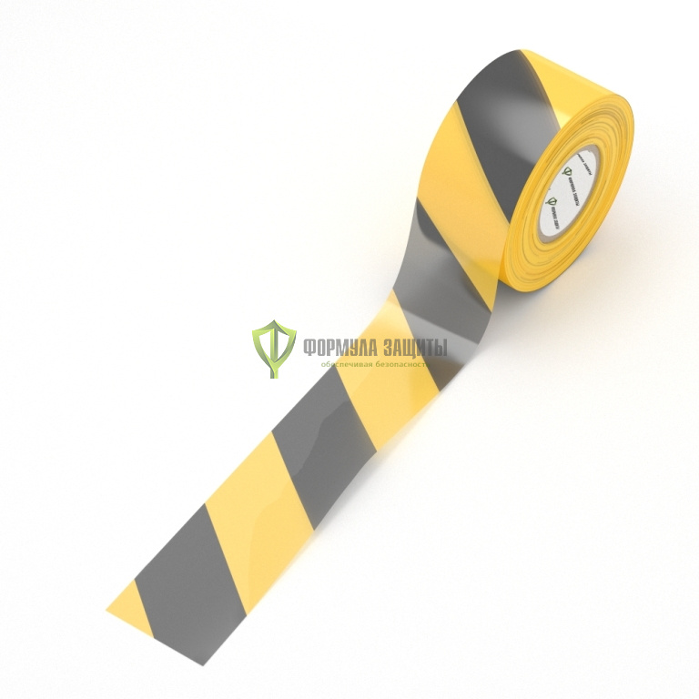 Лента оградительная 75х250 (жёлто-чёрная) от интернет-магазина Формула Защиты