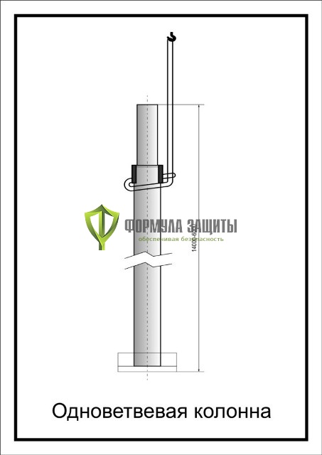 Схема «Одноветвевая колонна» (300х400 мм) от интернет-магазина Формула Защиты