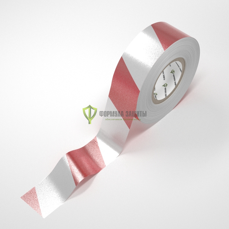 Лента оградительная светоотражающая 50х100 (красно-белая) от интернет-магазина Формула Защиты