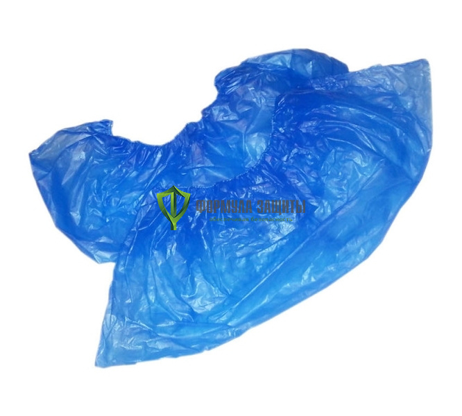 Бахилы полиэтиленовые текстурированные «Прочные» (100 штук в упаковке) от интернет-магазина Формула Защиты