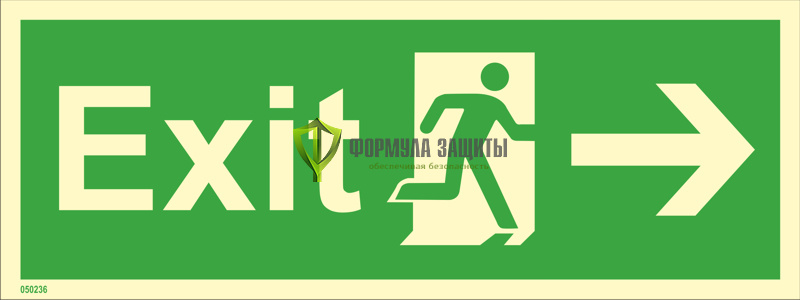 Знак ИМО «Выход здесь (правосторонний)» 050236 от интернет-магазина Формула Защиты