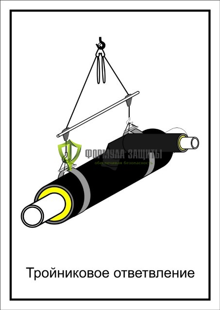 Схема «Тройниковое ответвление» (300х400 мм) от интернет-магазина Формула Защиты