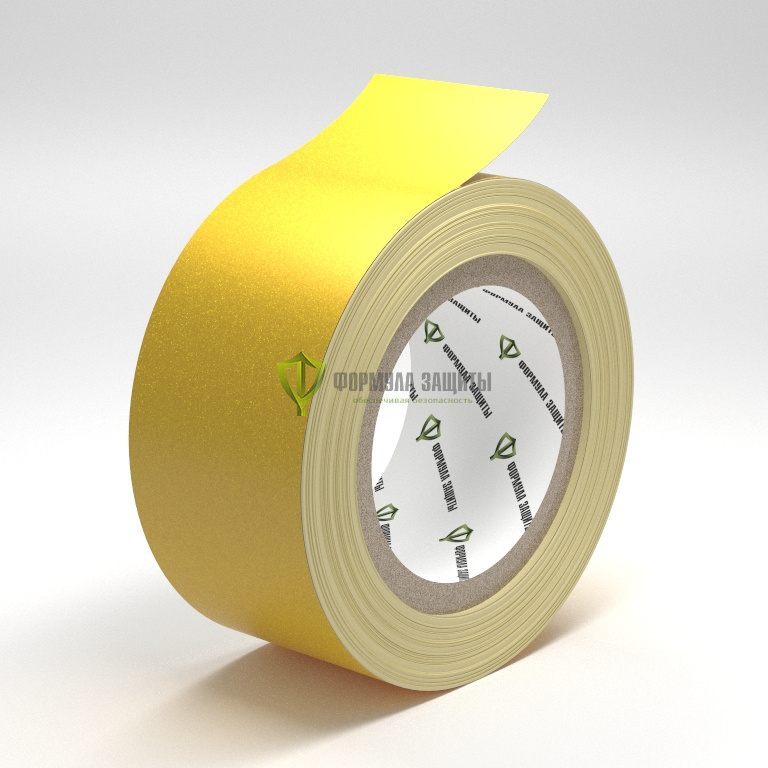 Светоотражающая самоклеящаяся лента 50х45,7 (желтая) от интернет-магазина Формула Защиты