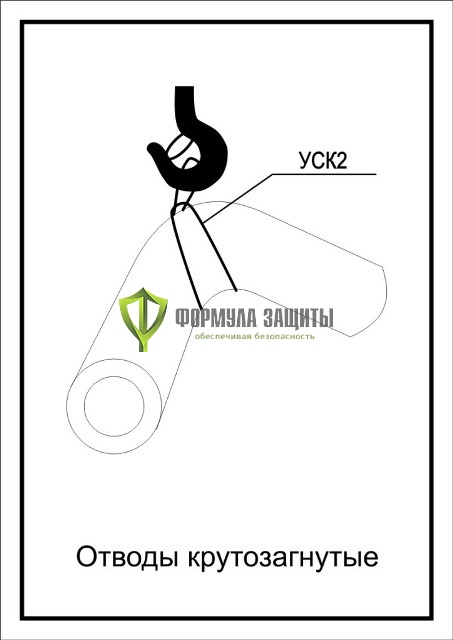 Схема «Отводы крутозагнутые» (300х400 мм) от интернет-магазина Формула Защиты
