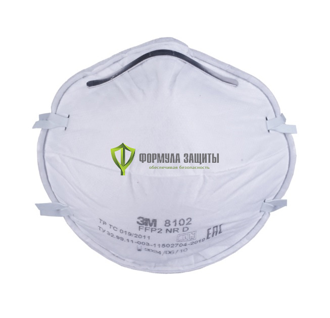 Респиратор 3М 8102 без клапана выдоха от интернет-магазина Формула Защиты