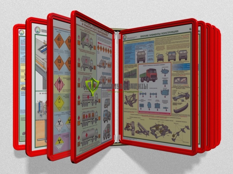 Настенная перекидная система - 10 рамок формата А3 от интернет-магазина Формула Защиты