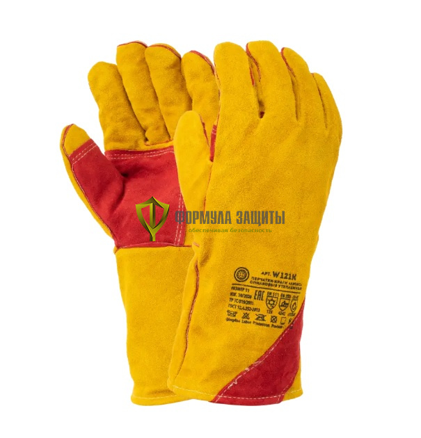 Краги спилковые комбинированные утепленные от интернет-магазина Формула Защиты