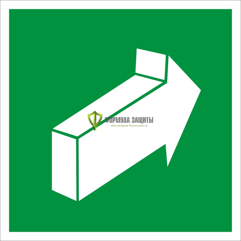 Знак E18 «Открывать движением от себя» (пластик) от интернет-магазина Формула Защиты