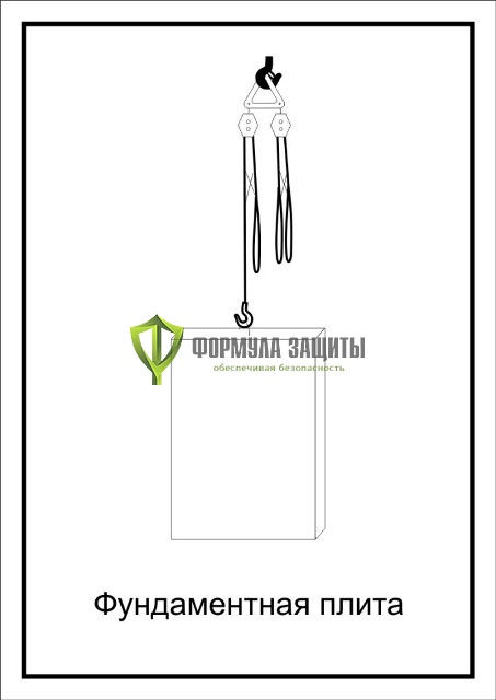 Схема «Фундаментная плита-2» (300х400 мм) от интернет-магазина Формула Защиты