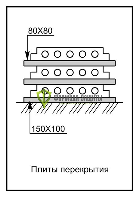Схема «Плиты перекрытия» (300х400 мм) от интернет-магазина Формула Защиты
