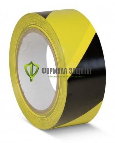 Разметочная лента ПВХ 100х33 (жёлто-чёрная) от интернет-магазина Формула Защиты