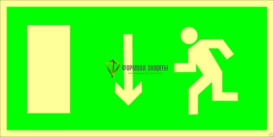 Знак ФЭС E10 «Указатель двери эвакуационного выхода (левосторонний)» (пленка) от интернет-магазина Формула Защиты