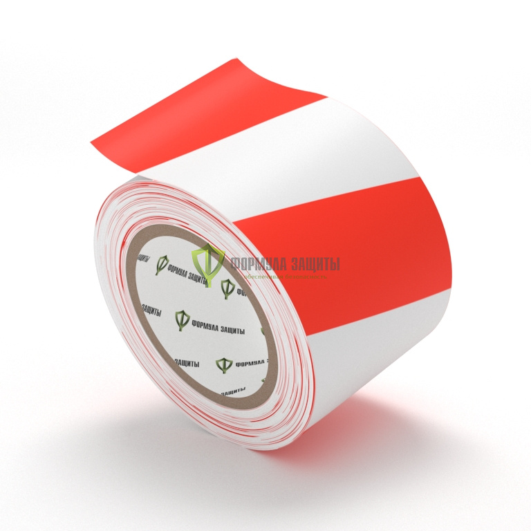 Разметочная лента ПВХ 75х33 (красно-белая) от интернет-магазина Формула Защиты